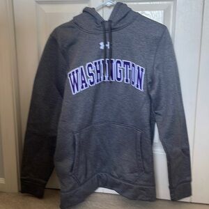Washington Huskies Under Armour Sweatshirt Hoodie Gray Adult Small